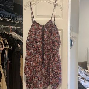 Multicolored red and blue zip up jumper from BCBG size medium